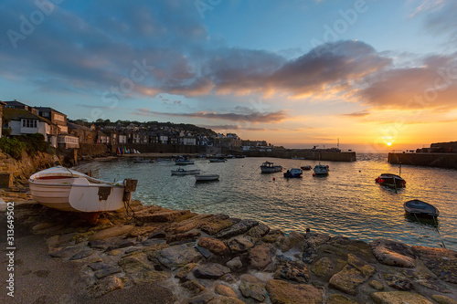 Mousehole harbour, Cornwall  at sunrise