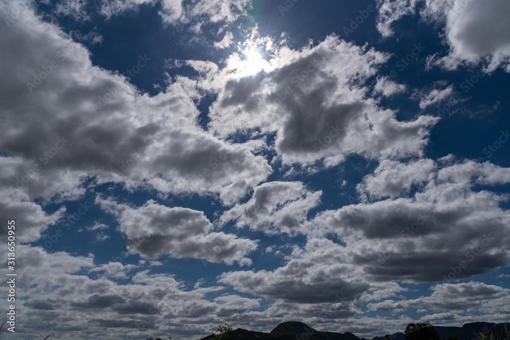 Fototapeta premium Summer sky and clouds in southern Brazil4