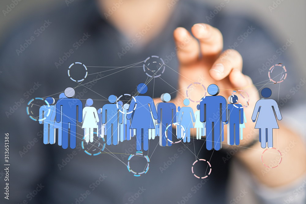 Working With New Modern Computer Show Social Network