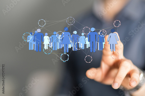 Working With New Modern Computer Show Social Network