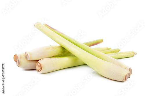 Lemon grass isolated on white background photo