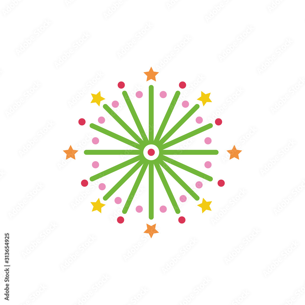 fireworks explosion circular splash with stars fireworks explosion circular splash with stars
