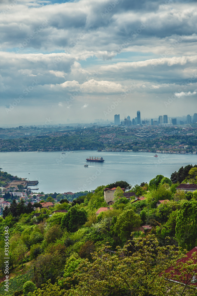 Panoramic view of Istanbul and Bosphorus