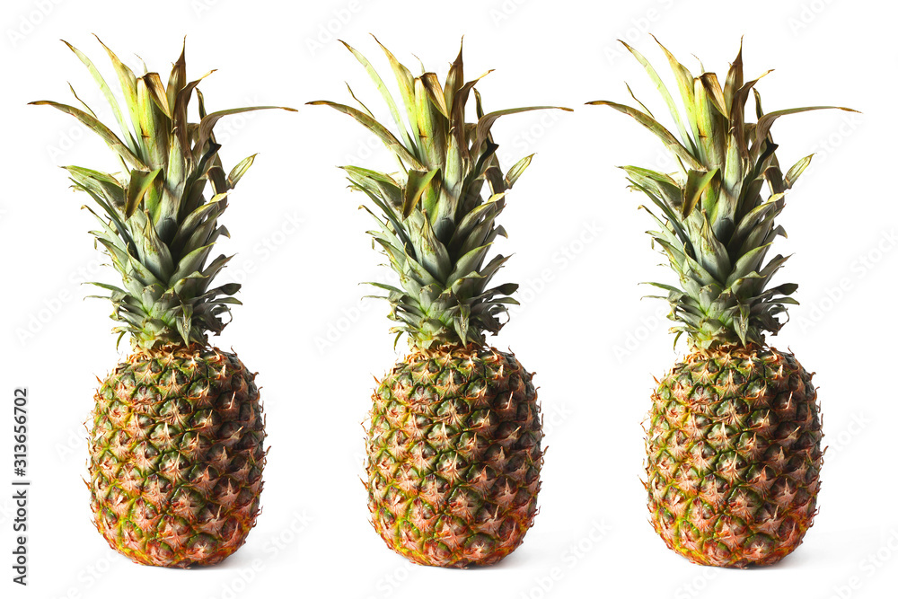 Pineapple on a white background. Fruit on a white background