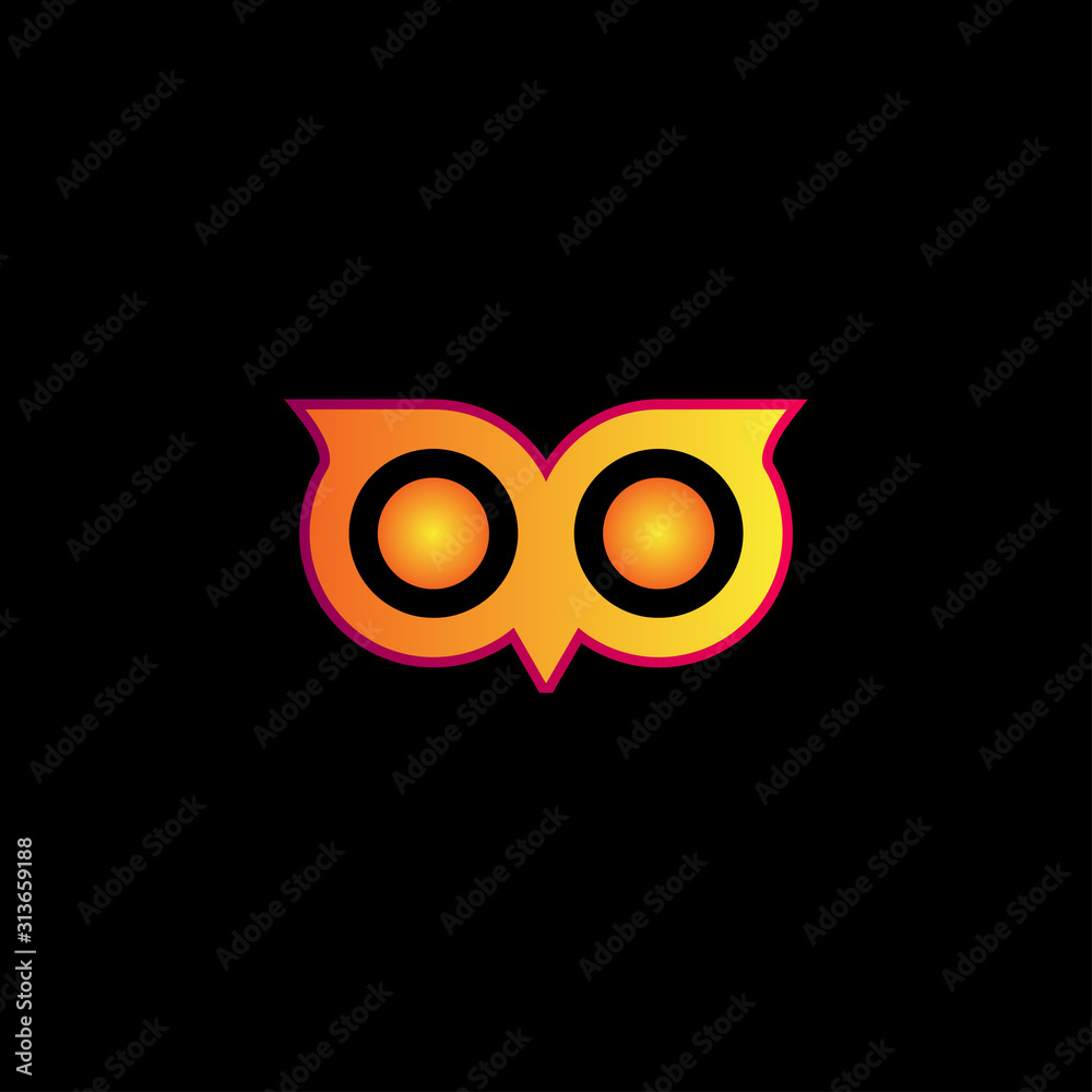 Creative cute owl logo design