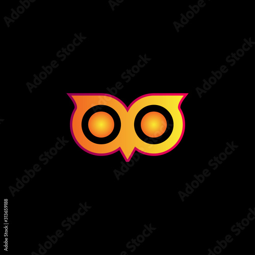 Creative cute owl logo design