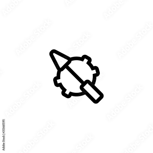 Tool Kit Service screwdriver gear Icon, Logo, Vector