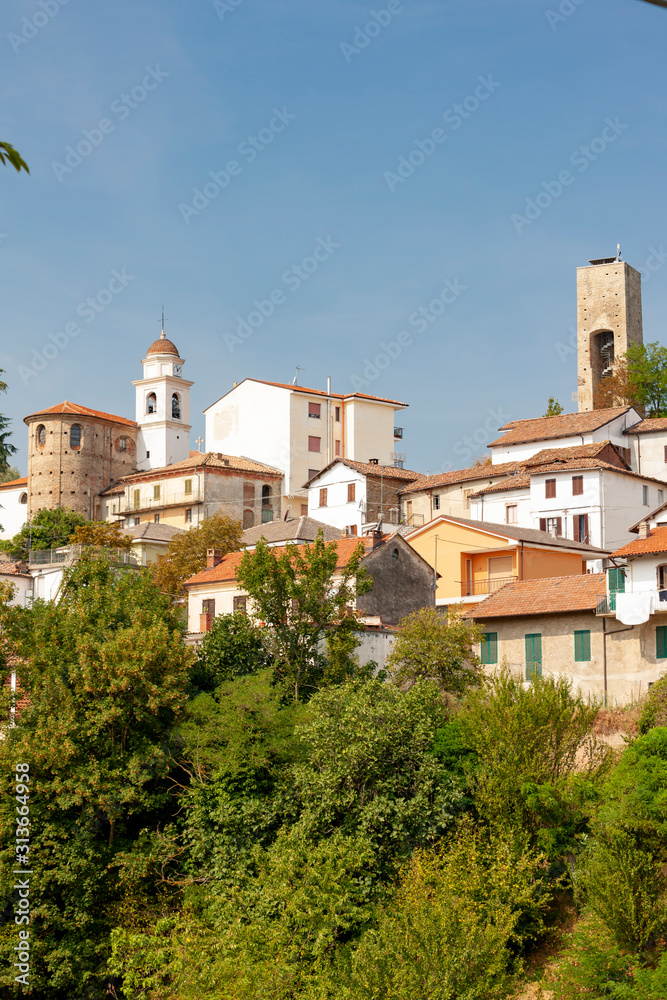 Obraz premium historical town of Cremolino, Piemonte, Italy