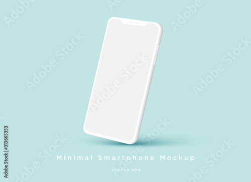 Minimalist modern clay mockup smartphones for presentation, application display, information graphics etc. Vector EPS.