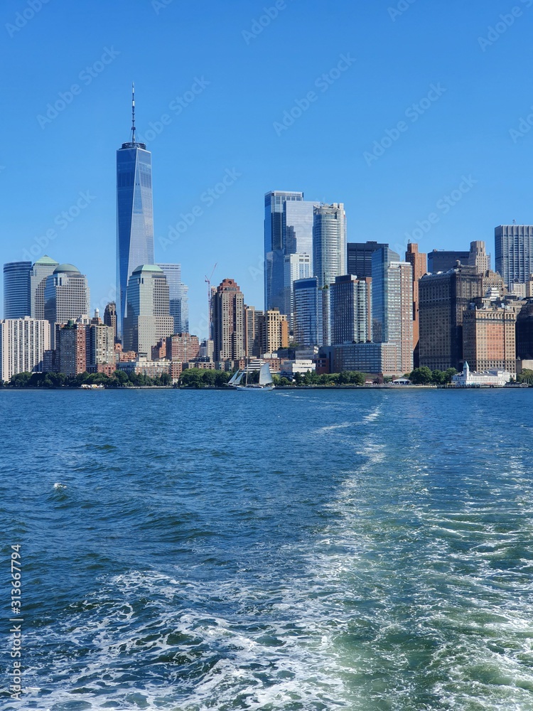 new york city skyline river