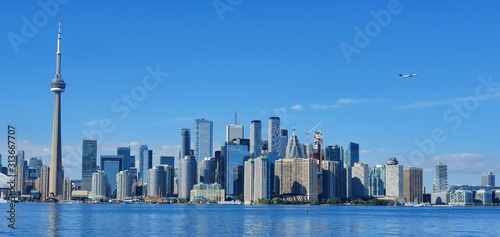 Canvas Print lake ontario toronto skyline blue sky