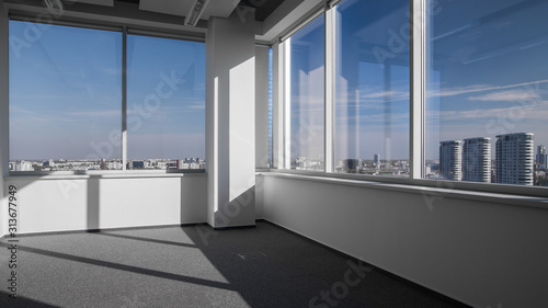 empty office space with white walls © Rasto