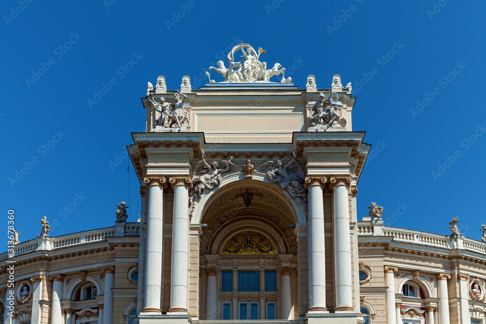 A beautiful view of the Odessa Opera and Ballet Theatre