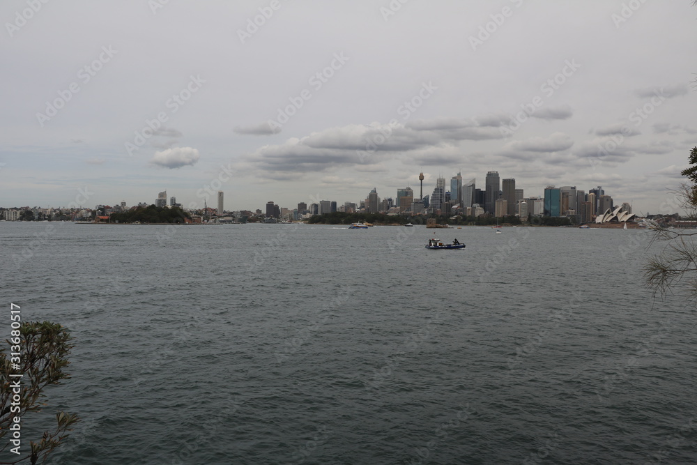 View from Cremorne Point to City of Sydney, Australia