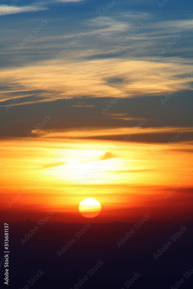 Aquarela de sol - Pôr do Sol Aquarela de sol - Pôr do Sol