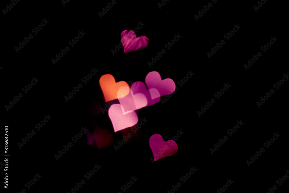 Abstract light, red bokeh pattern in heart shape. St Valentides Day or Holiday concept, background image. Abstract light, red bokeh pattern in heart shape. St Valentides Day or Holiday concept, background image.