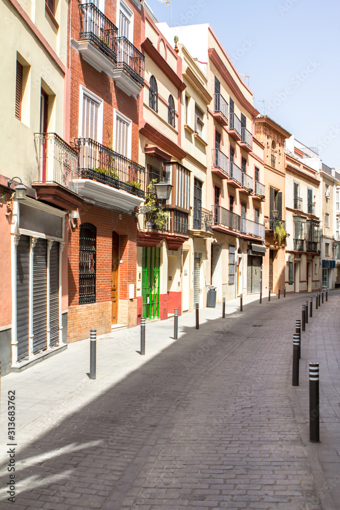 Typical old buildings in Seville, Spain