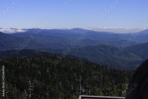Smokey mountains and blue sky