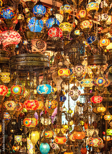 Colorful stained glass lamp...