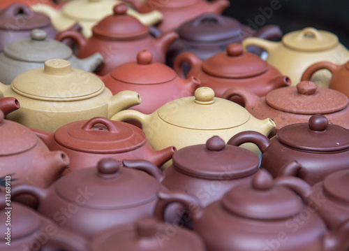 Handmade ceramic teapots for sale on am amtique market photo