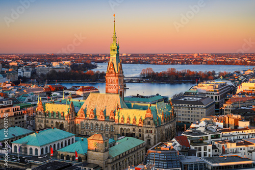 City Hall of Hamburg, Germany photo
