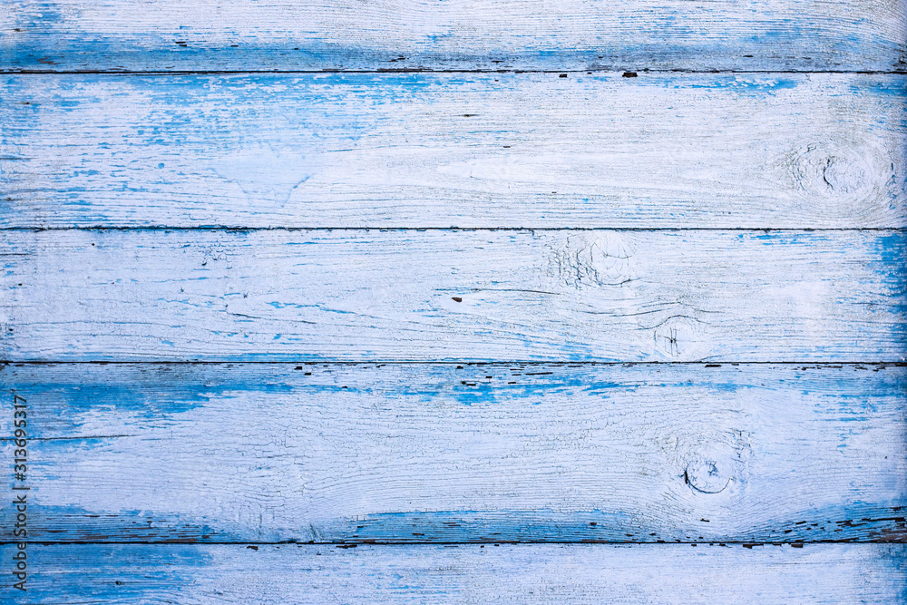 background of old retro blue vintage aged Wooden texture