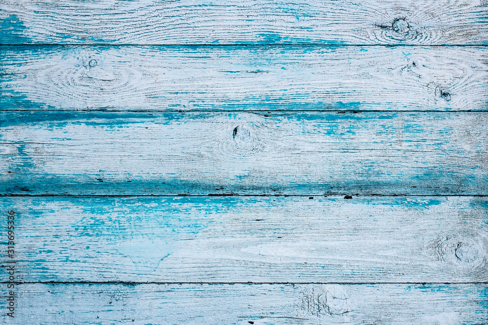 background of old retro blue vintage aged Wooden texture