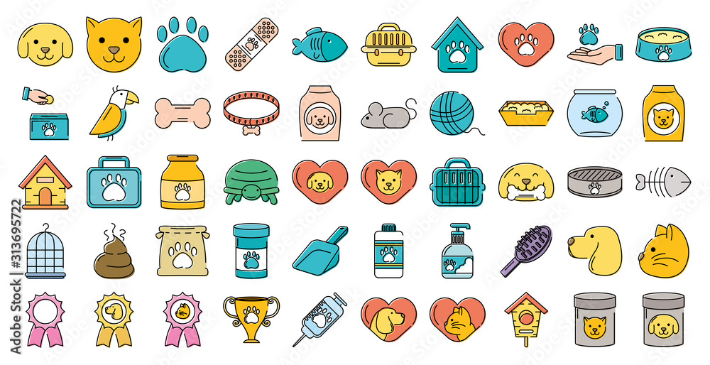 bundle of mascots and accessories