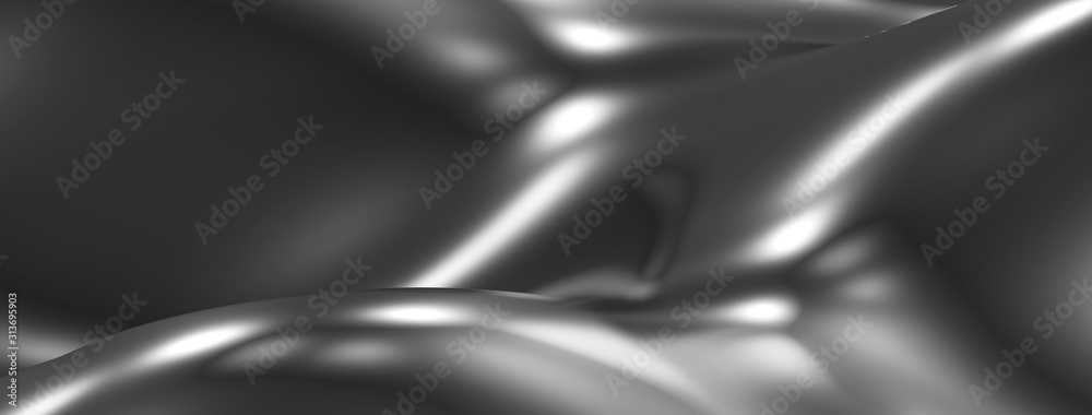black abstract background, 3d illustration of blue liquid abstract organic shape, wallpaper black abstract background, 3d illustration of blue liquid abstract organic shape, wallpaper
