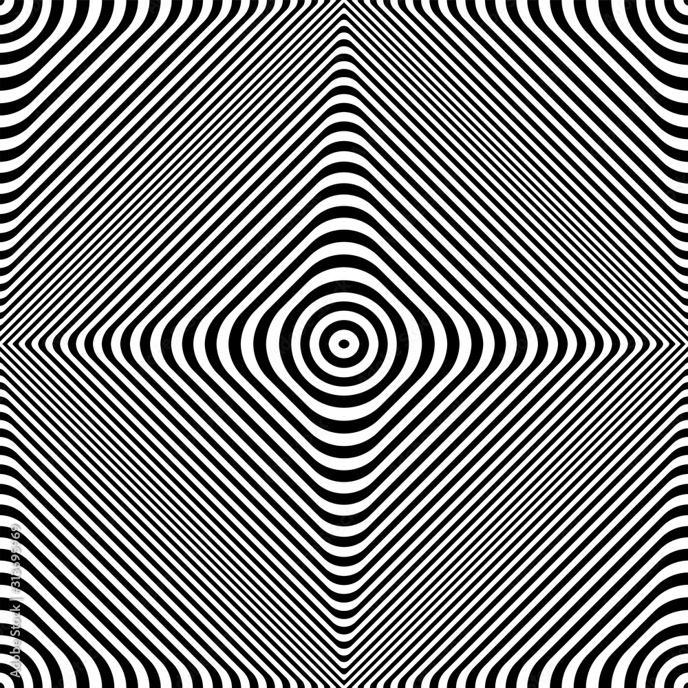 Seamless op art pattern. Lines texture. 3D illusion. Seamless op art pattern. Lines texture. 3D illusion.