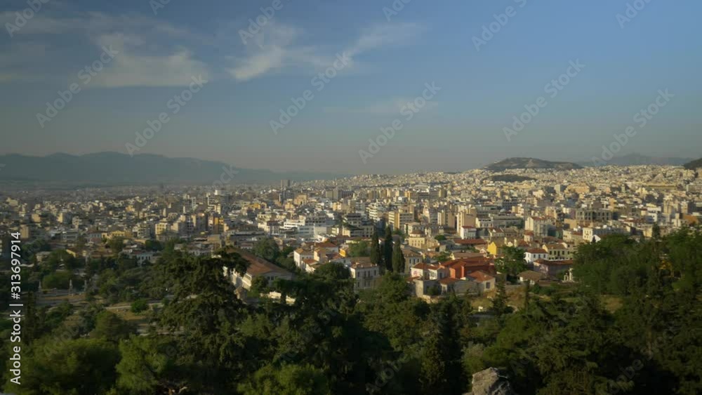 Panorama Of Athens, Greece with Mount Lycabettus during sunset Panorama Of Athens, Greece with Mount Lycabettus during sunset