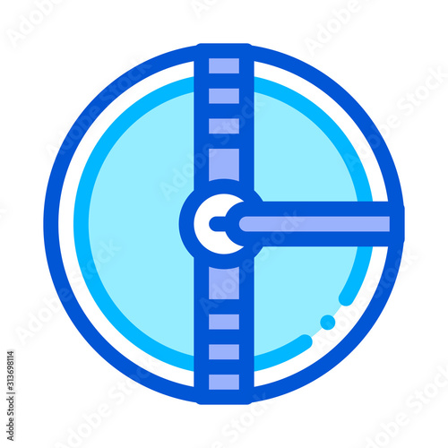 Water Treatment Tank Vector Sign Thin Line Icon. Filtration Unhealthy Water Treatment Linear Pictogram. Recycling Environmental Ecosystem Plumbing Industry Contour Illustration