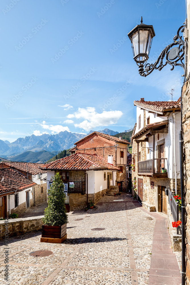 Cityscape of Potes, North Spain