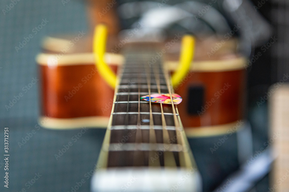 closeup of a guitar closeup of a guitar