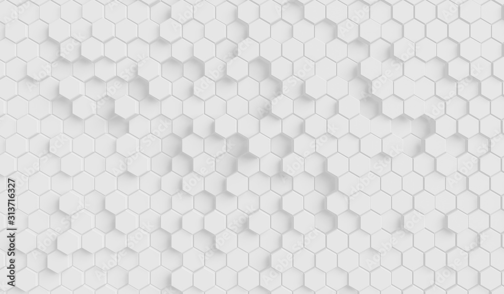 Futuristic surface honeycom hexagon pattern