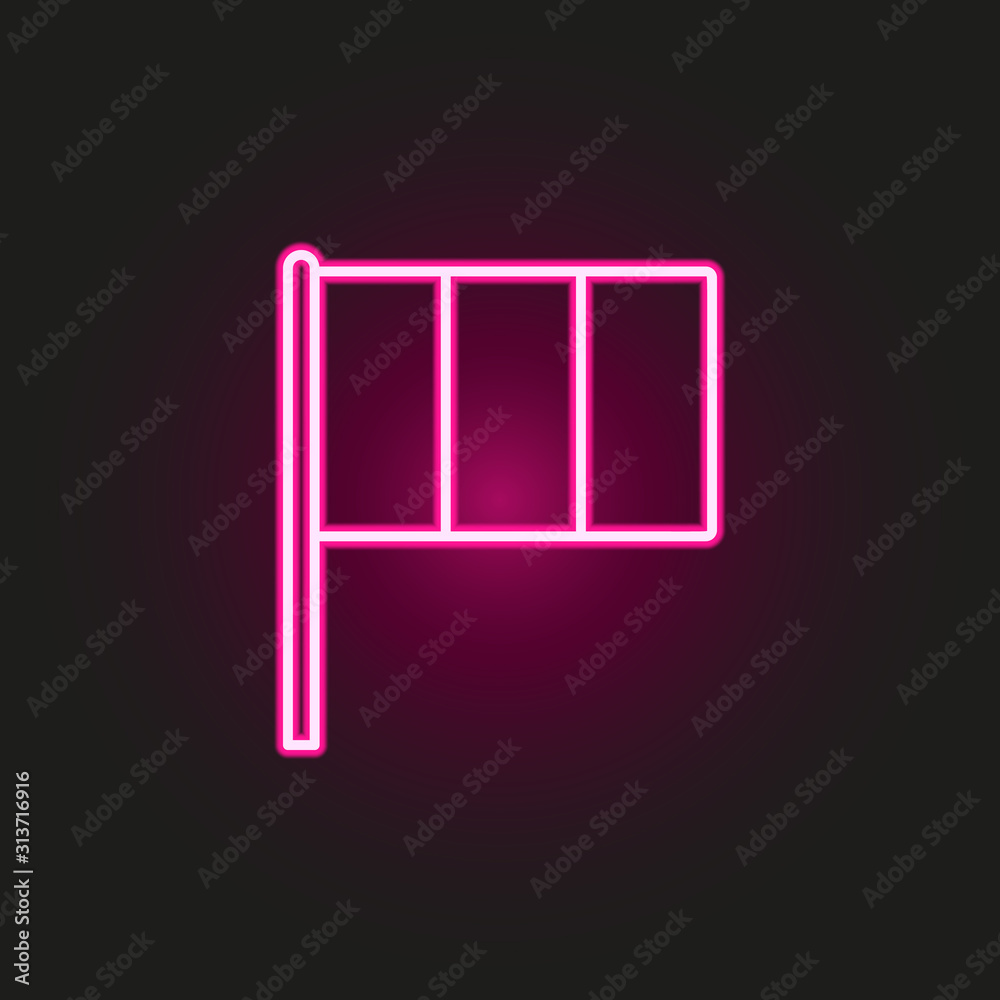 Italy neon style icon. Simple thin line, outline vector of flags icons for ui and ux, website or mobile application