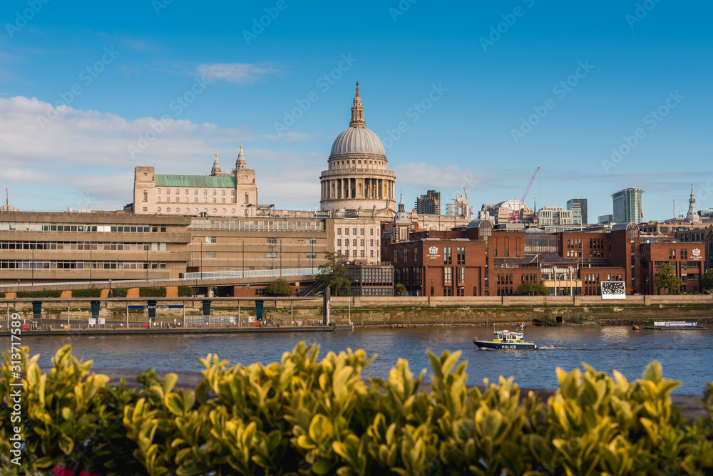View of St. Paul's Cathedral Dome in London, England