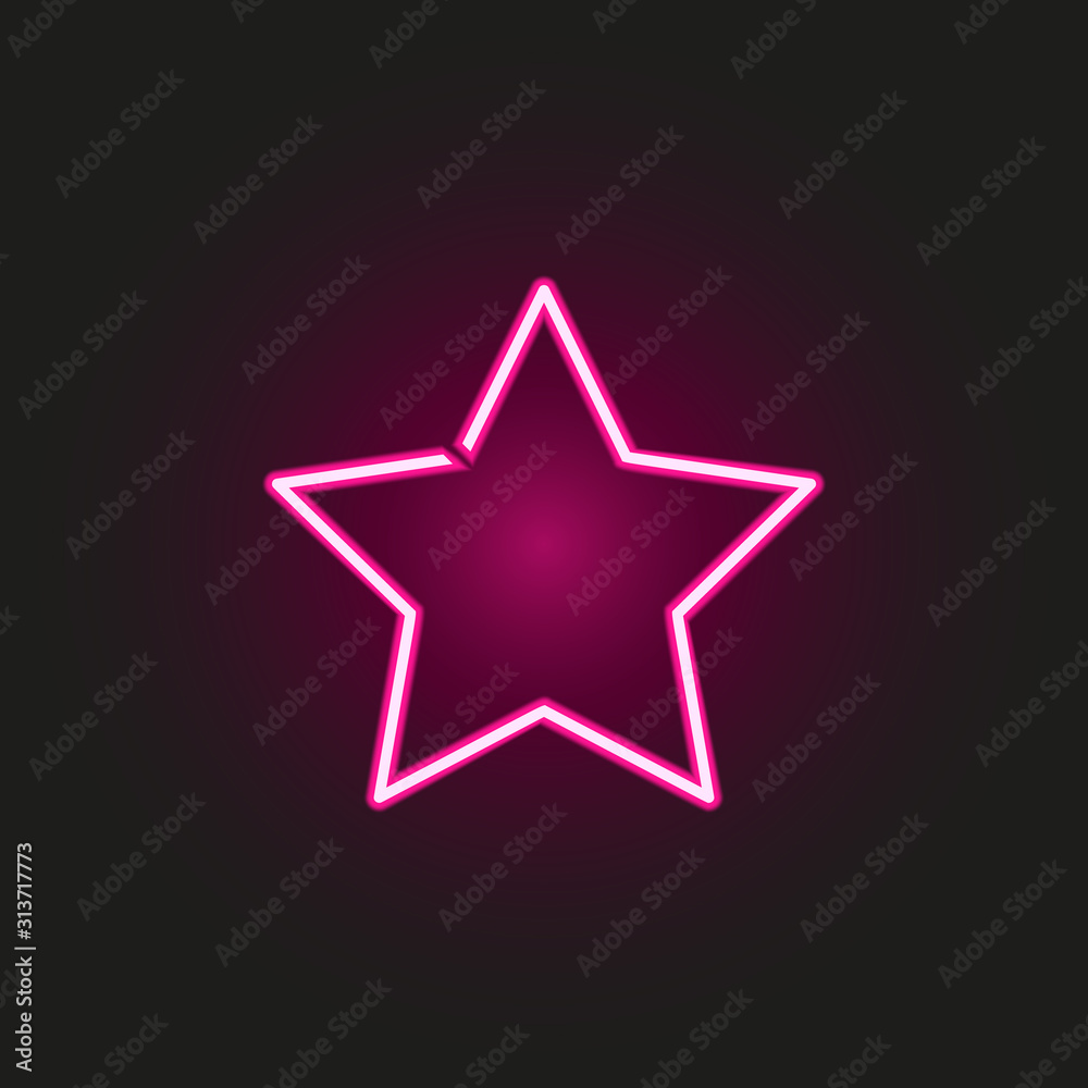 star neon style icon. Simple thin line, outline vector of web icons for ui and ux, website or mobile application star neon style icon. Simple thin line, outline vector of web icons for ui and ux, website or mobile application