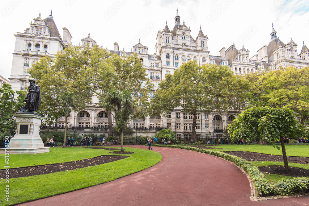 Whitehall Gardens and The Royal Horseguards Building in London