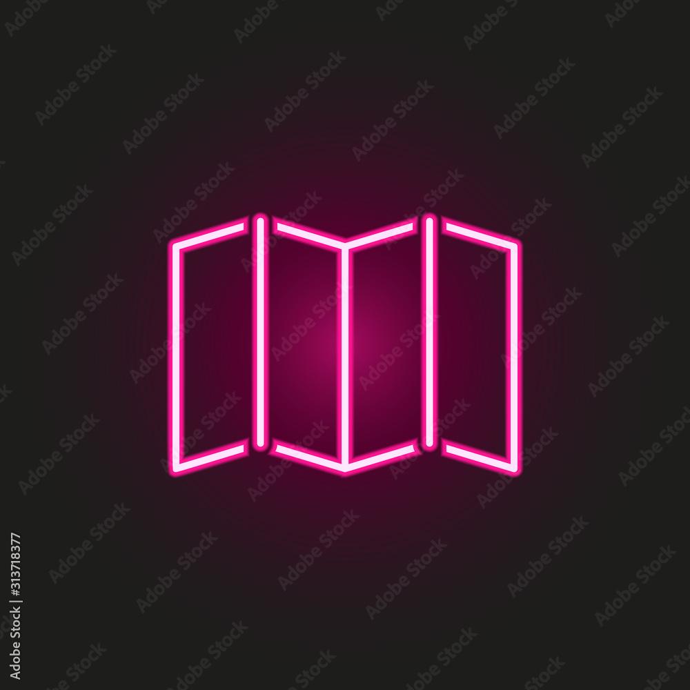 open card neon style icon. Simple thin line, outline vector of web icons for ui and ux, website or mobile application open card neon style icon. Simple thin line, outline vector of web icons for ui and ux, website or mobile application
