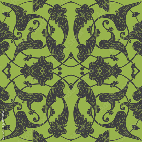 Iznik tile pattern with flo...