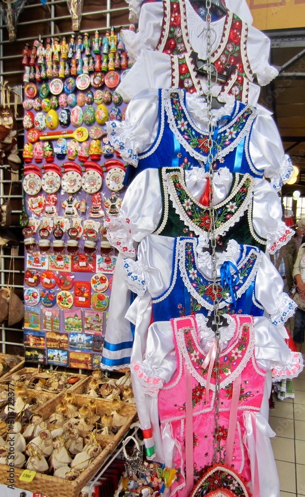 Souvenirs in the Grand Bazaar Budapest Hungary
