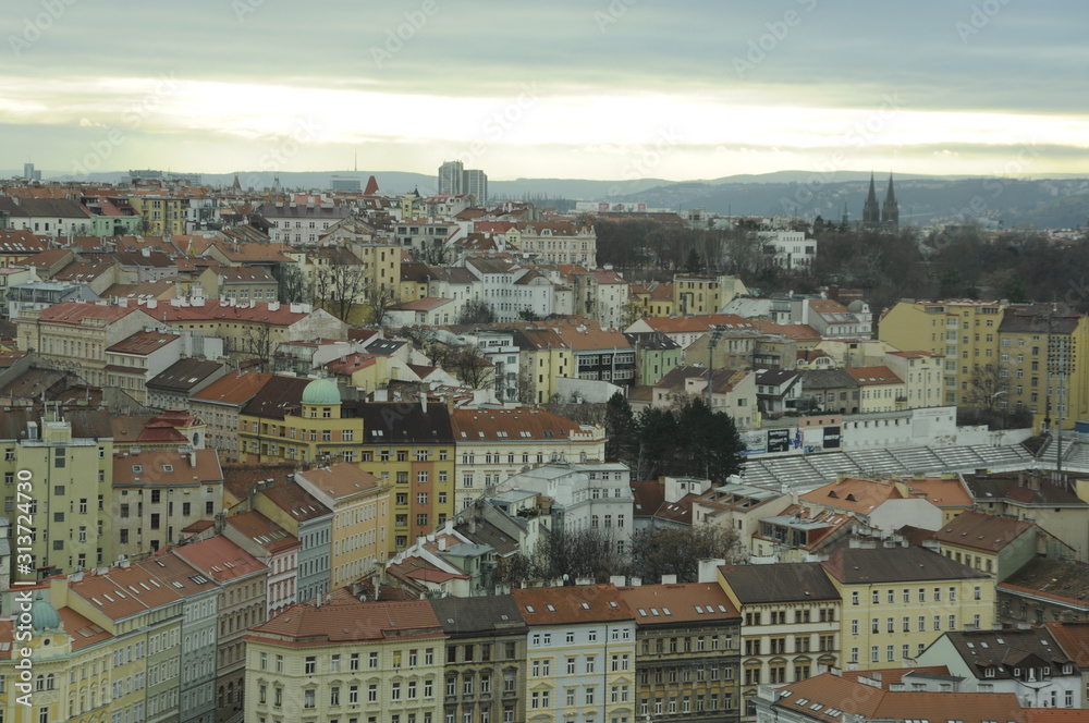 Aerial view of Prague Czech Republic