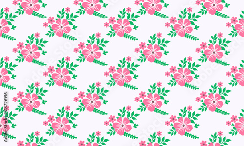 Flower pattern background for Valentine, with beautiful pattern leaf and flower.