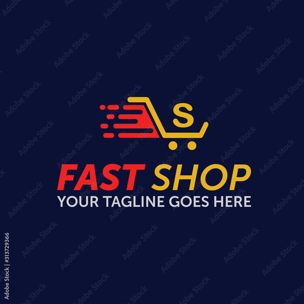 Obraz premium fast shop logo design inspiration