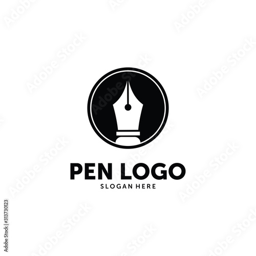 pen logo vector design inspiration