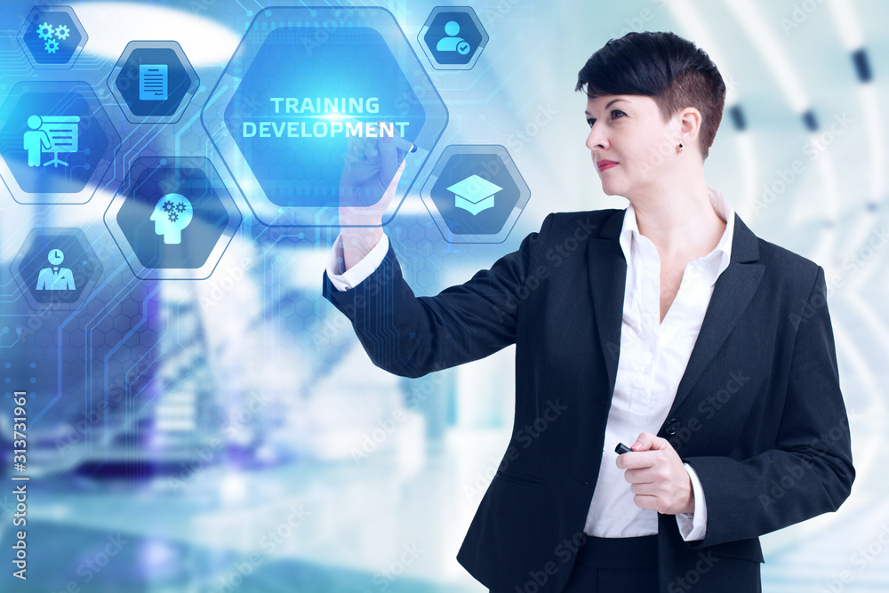 Business, Technology, Internet and network concept. Coaching mentoring education business training development E-learning concept. Business, Technology, Internet and network concept. Coaching mentoring education business training development E-learning concept.