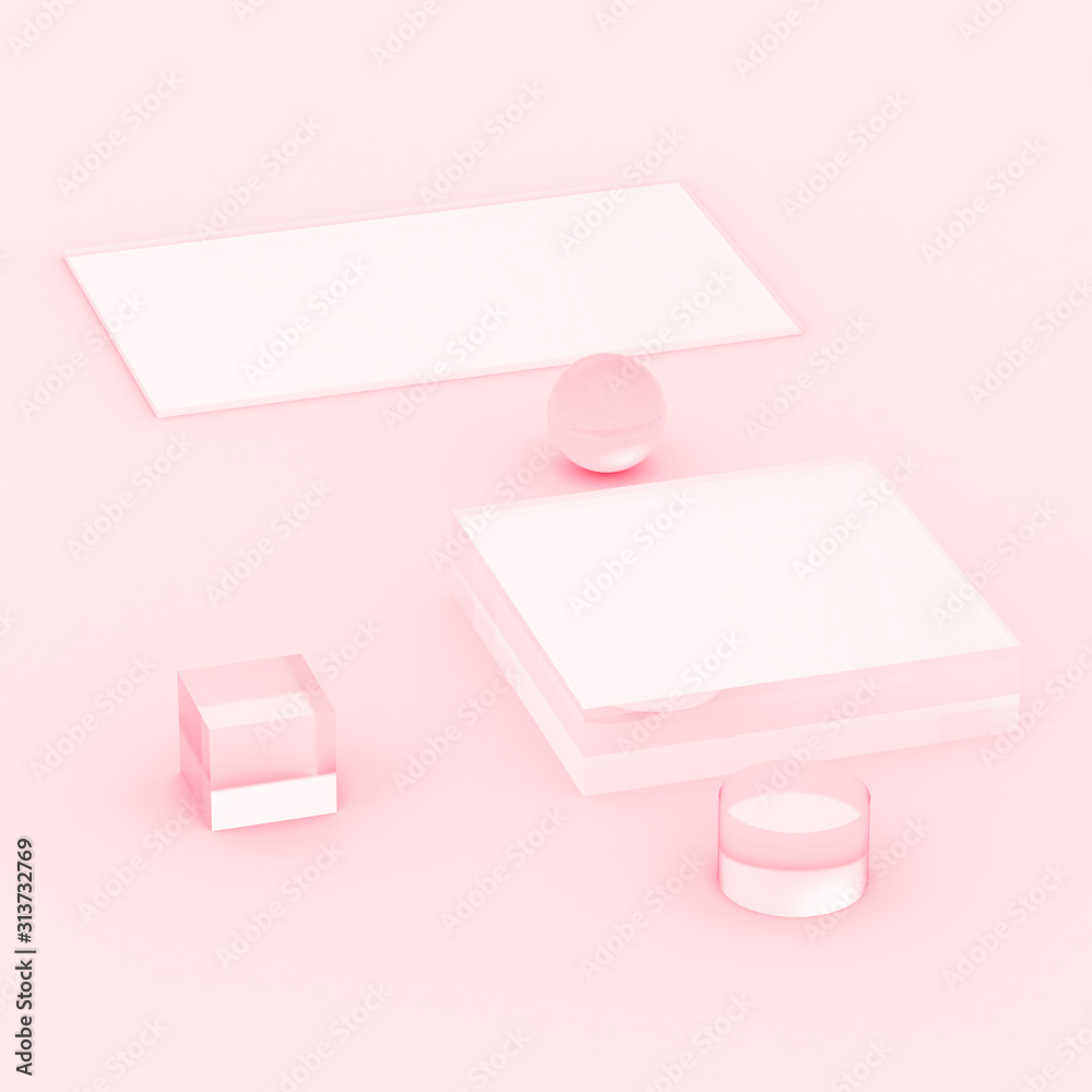 3d pink rose pastel minimal studio background. Abstract 3d geometric shape object illustration render. Display for cosmetics and beauty fashion product. 3d pink rose pastel minimal studio background. Abstract 3d geometric shape object illustration render. Display for cosmetics and beauty fashion product.