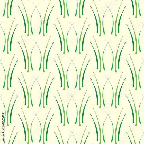 The vector seamless pattern. Cute grass pattern. Vector for wallpaper, child apron, fabric, textile pattern. Endless print. Background illustration vector.