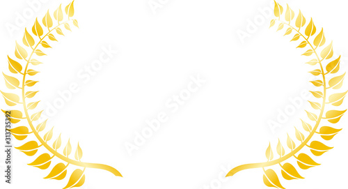 Wide Round frame of Gold laurel